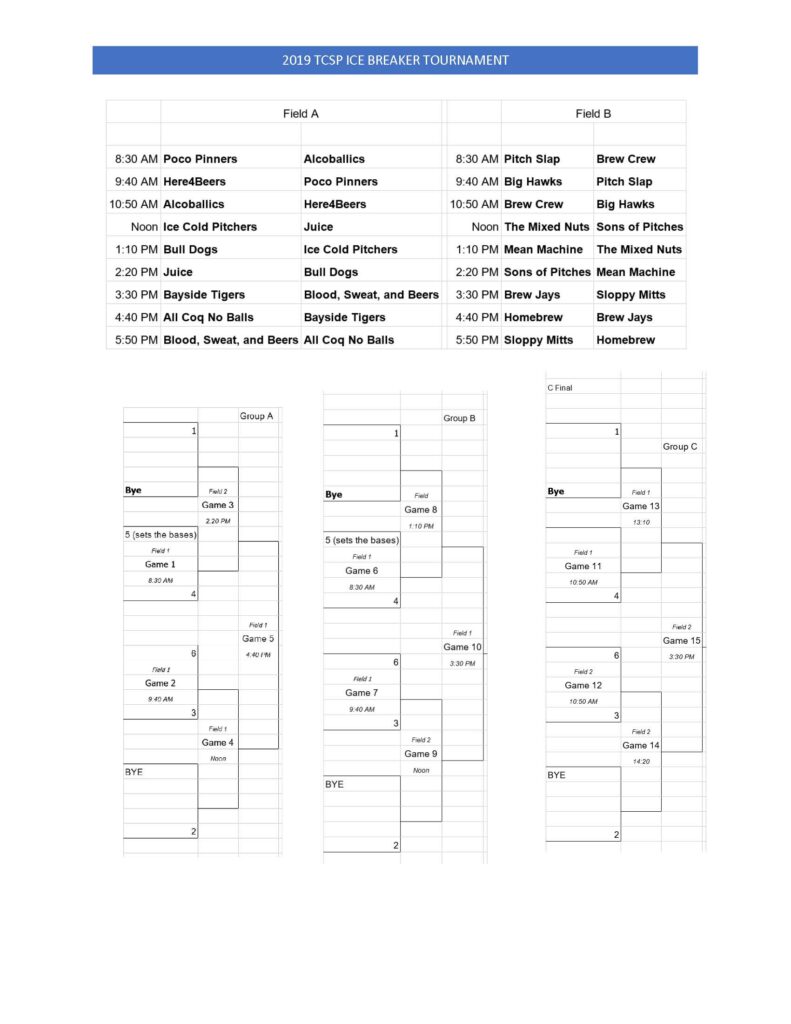 2019 Ice Breaker TriCities SloPitch League